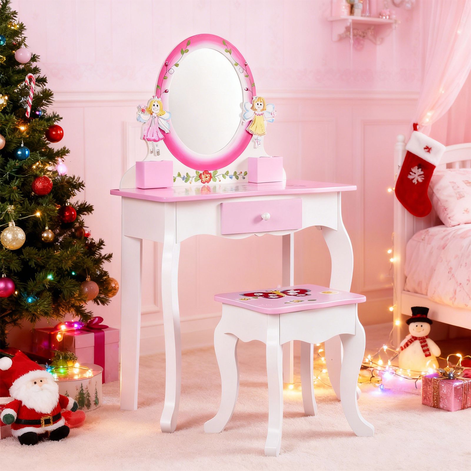 Beauty Flower Makeup - Set de tocador infantil con estampado