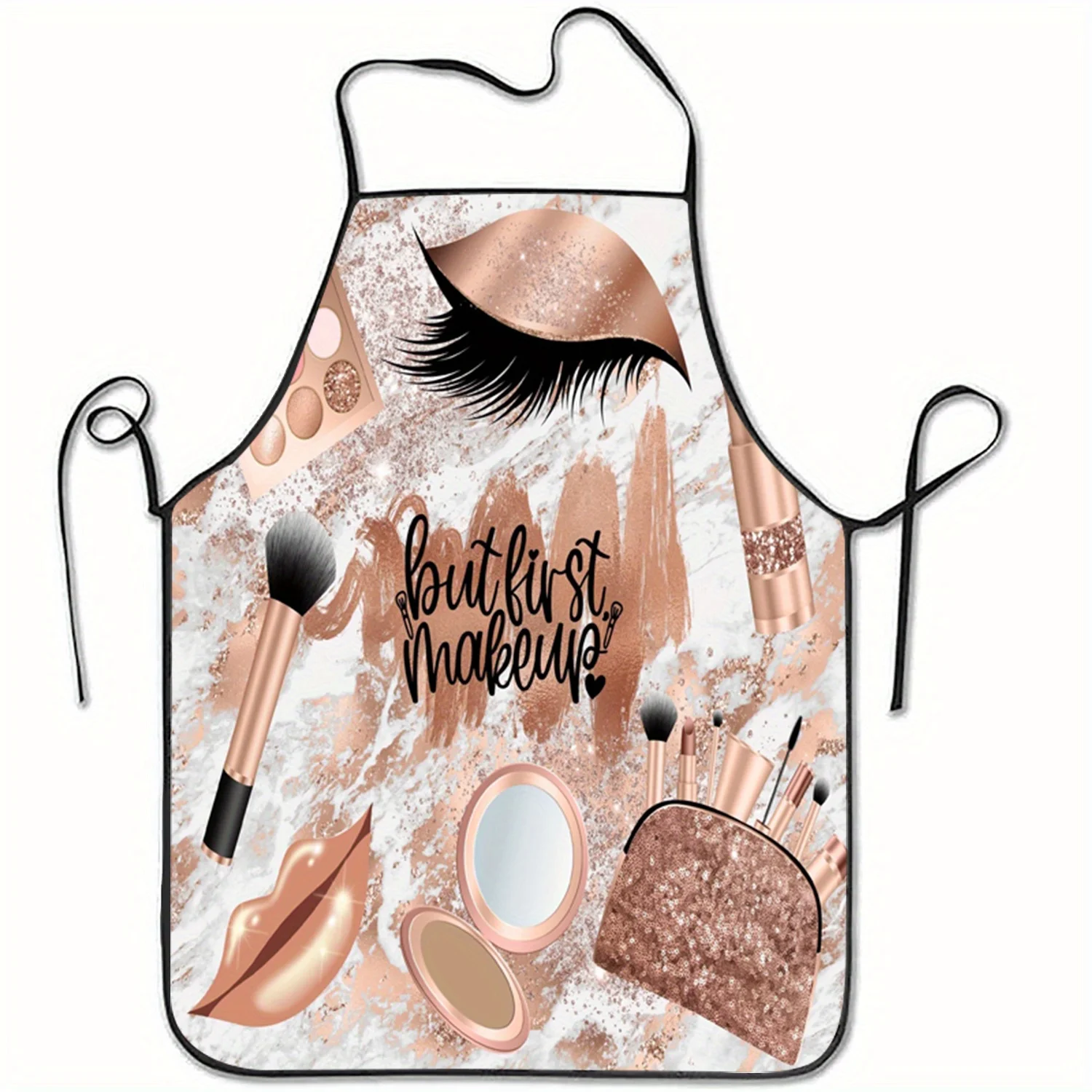 Beauty Makeup Shop - Delantal de poliéster sin mangas con