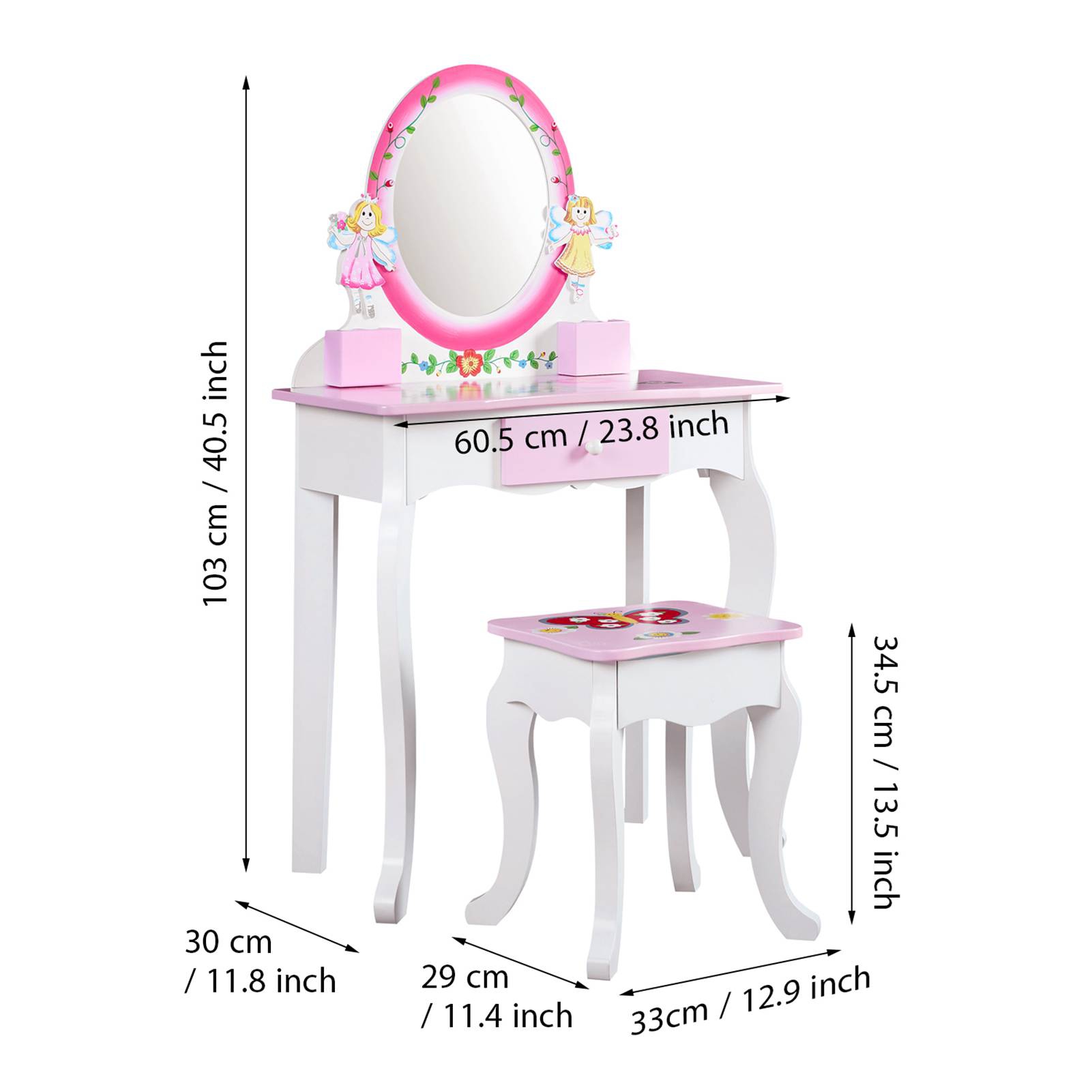 Set de tocador infantil con es - Beauty Flower Makeup reseña y precio