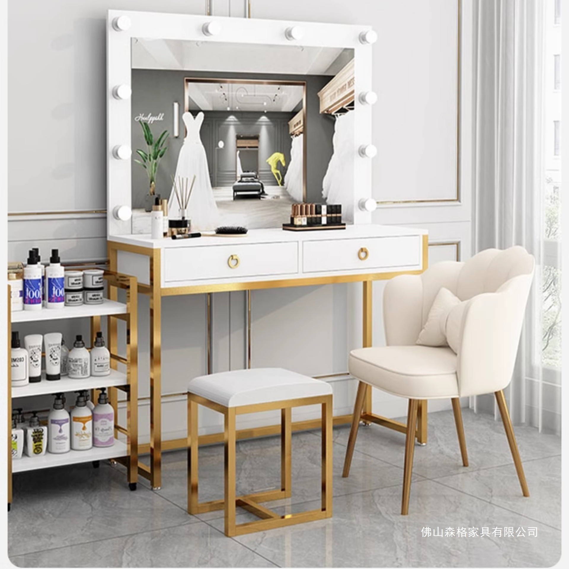 Tocador de estudio con espejo  - Beauty Makeup School reseña y precio