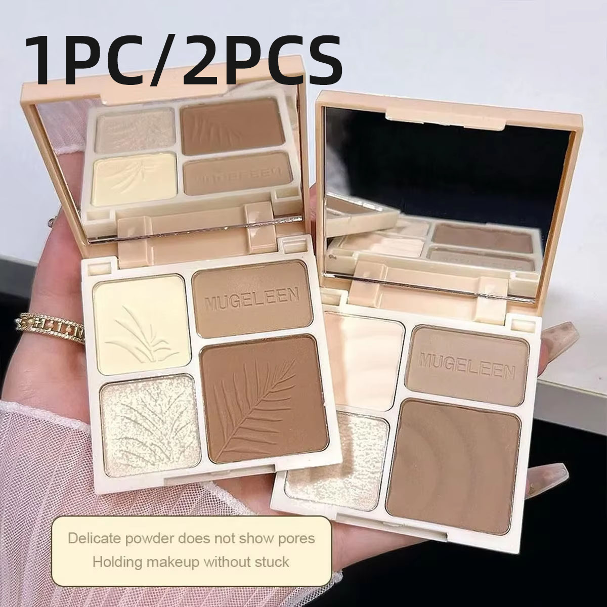 Placa de retoque de cuatro col - Highlighter Bronzer Palette reseña y precio