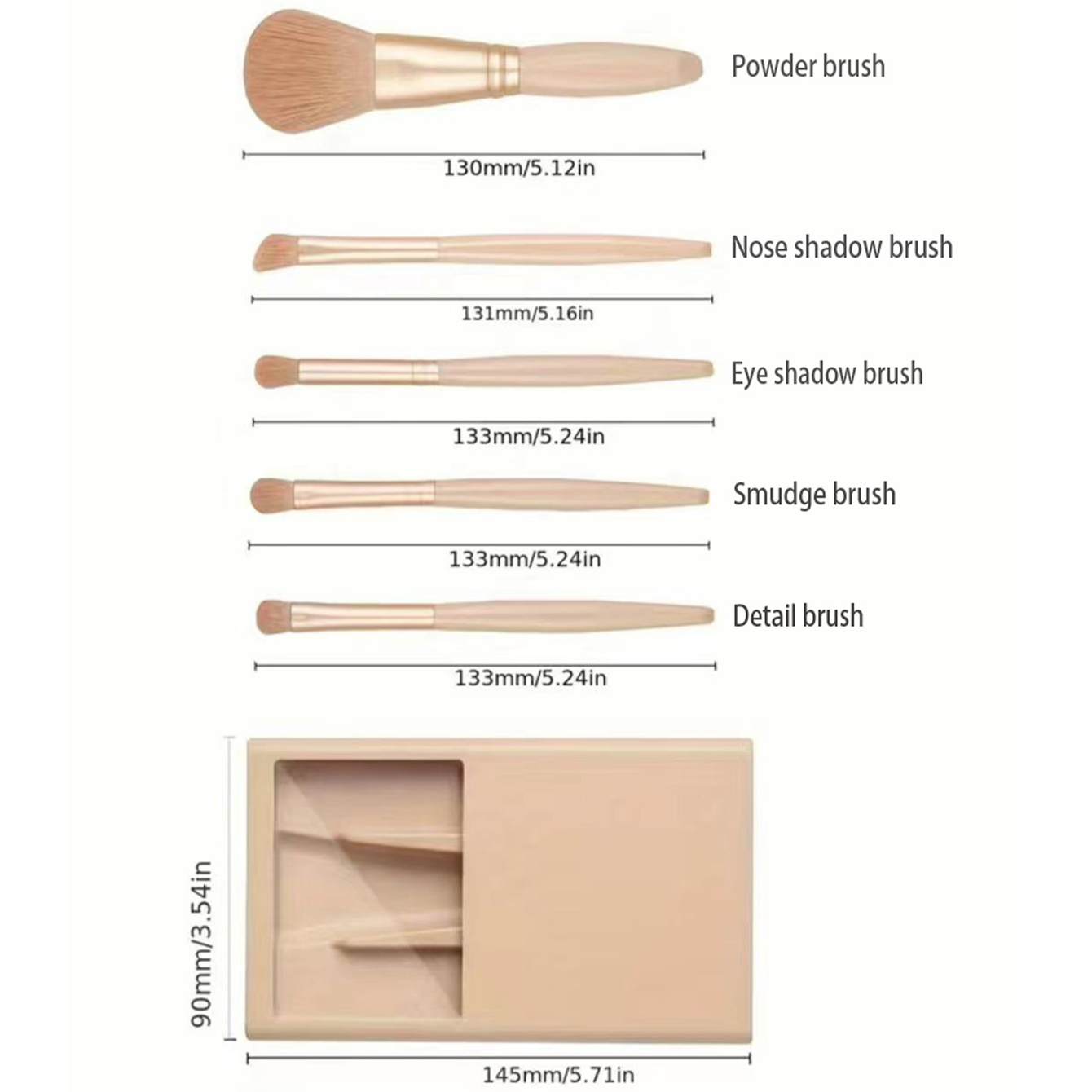 Kit de brochas cosméticas con  - Beauty Flower Makeup reseña y precio