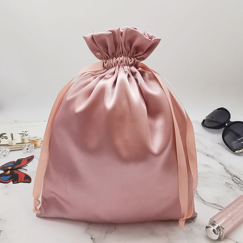 Bolsas de satén con cordón y l - Beauty Flower Makeup reseña y precio